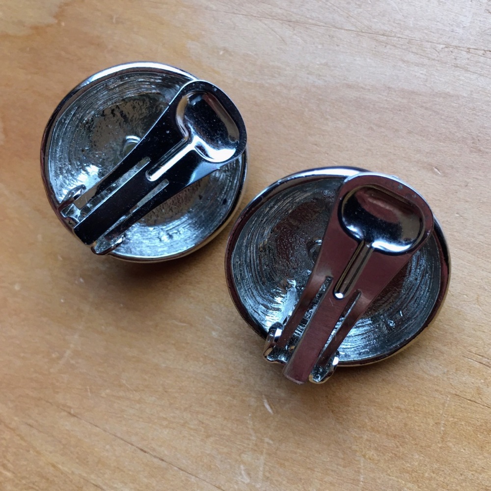 Vtg 80s Kenneth Jay Lane Signed Enamel Earrings - image 7